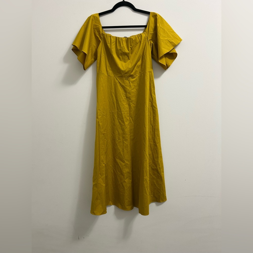 Zara Elegant Mustard Yellow Dress